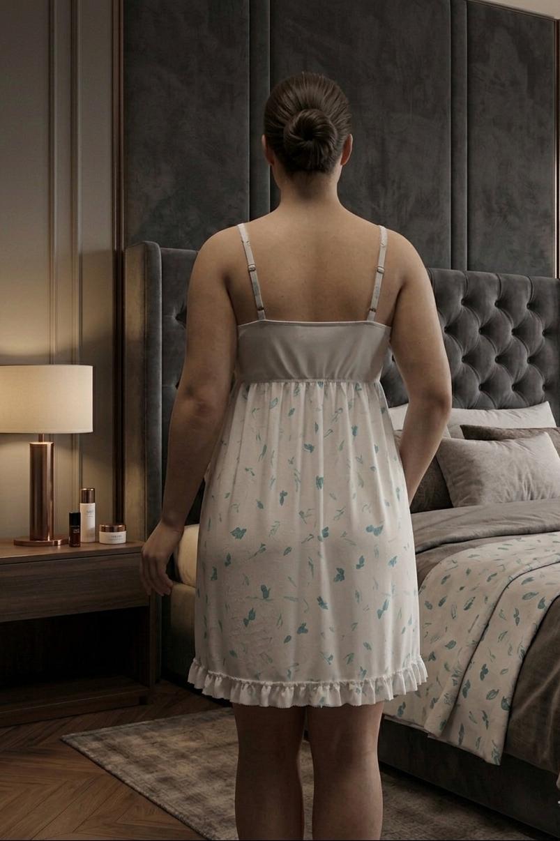 Ruffle Mesh Babydoll Dress - Code(030)