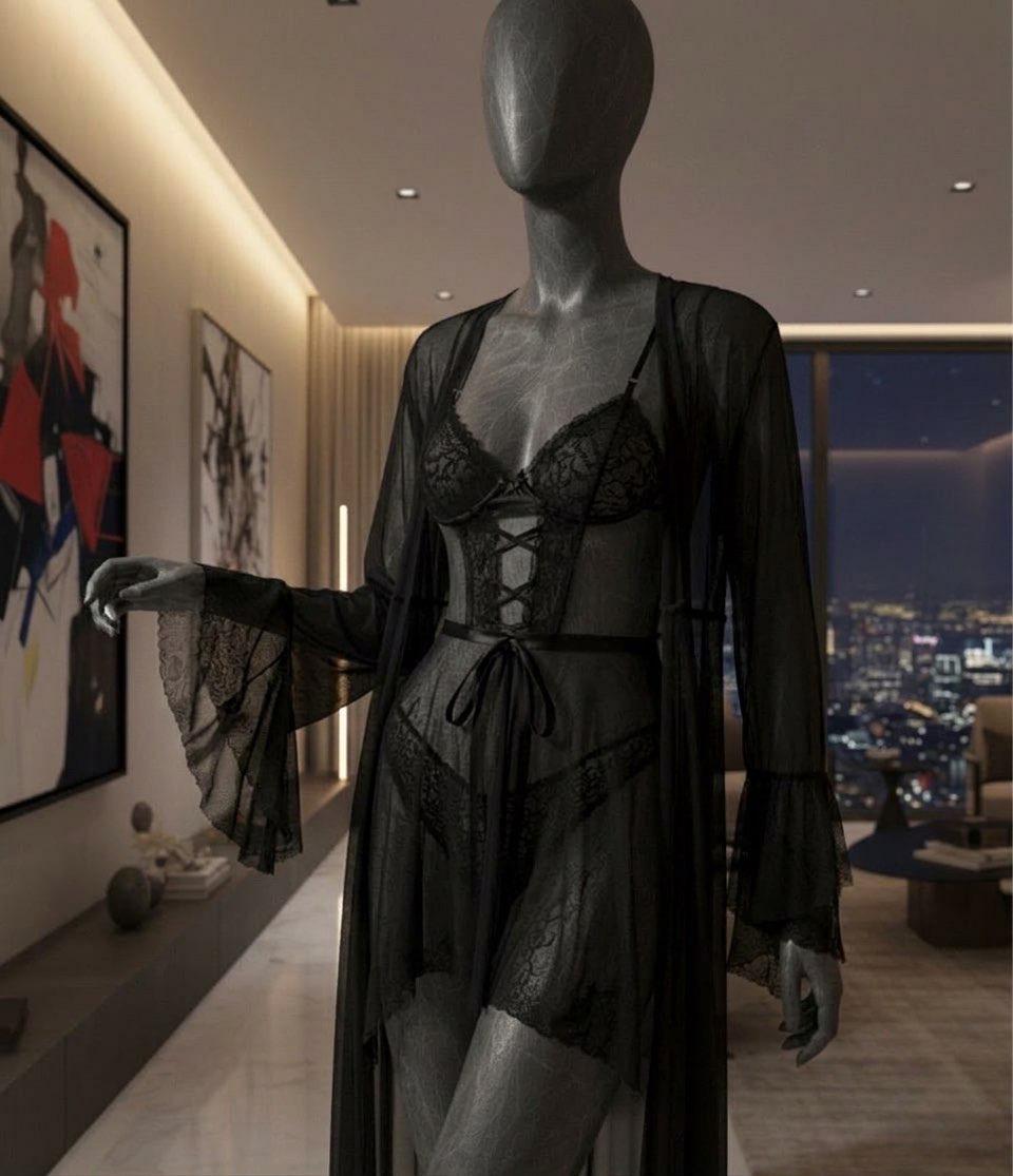 Lace Sheer Robe Set - Code(0224)