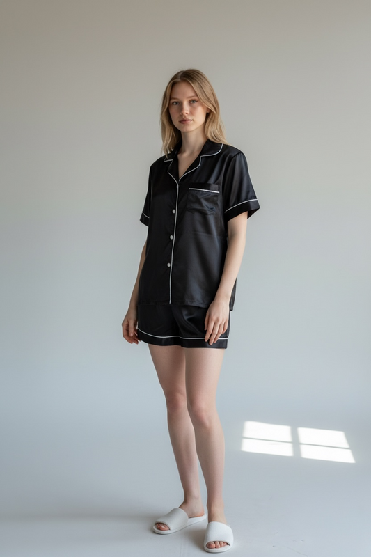 Satin Short Pajama Set 227