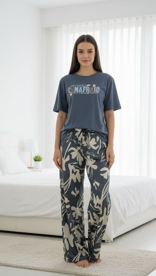 Printed T-Shirt Lounge Set - Code(1003)