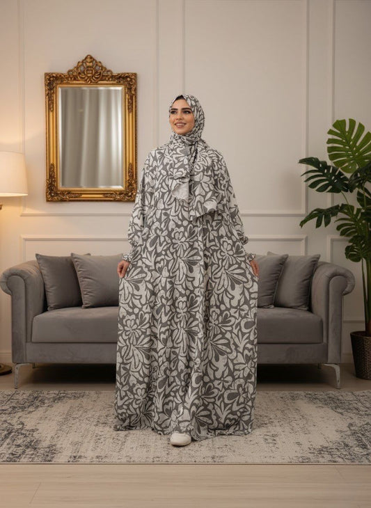 Floral Modest Prayer Dress - Code(1058)