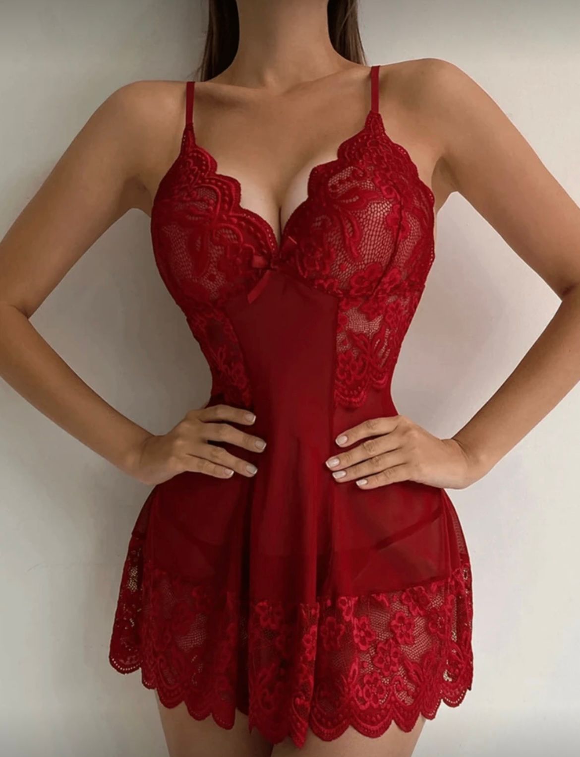 Elegant Lace Nightdress 1400