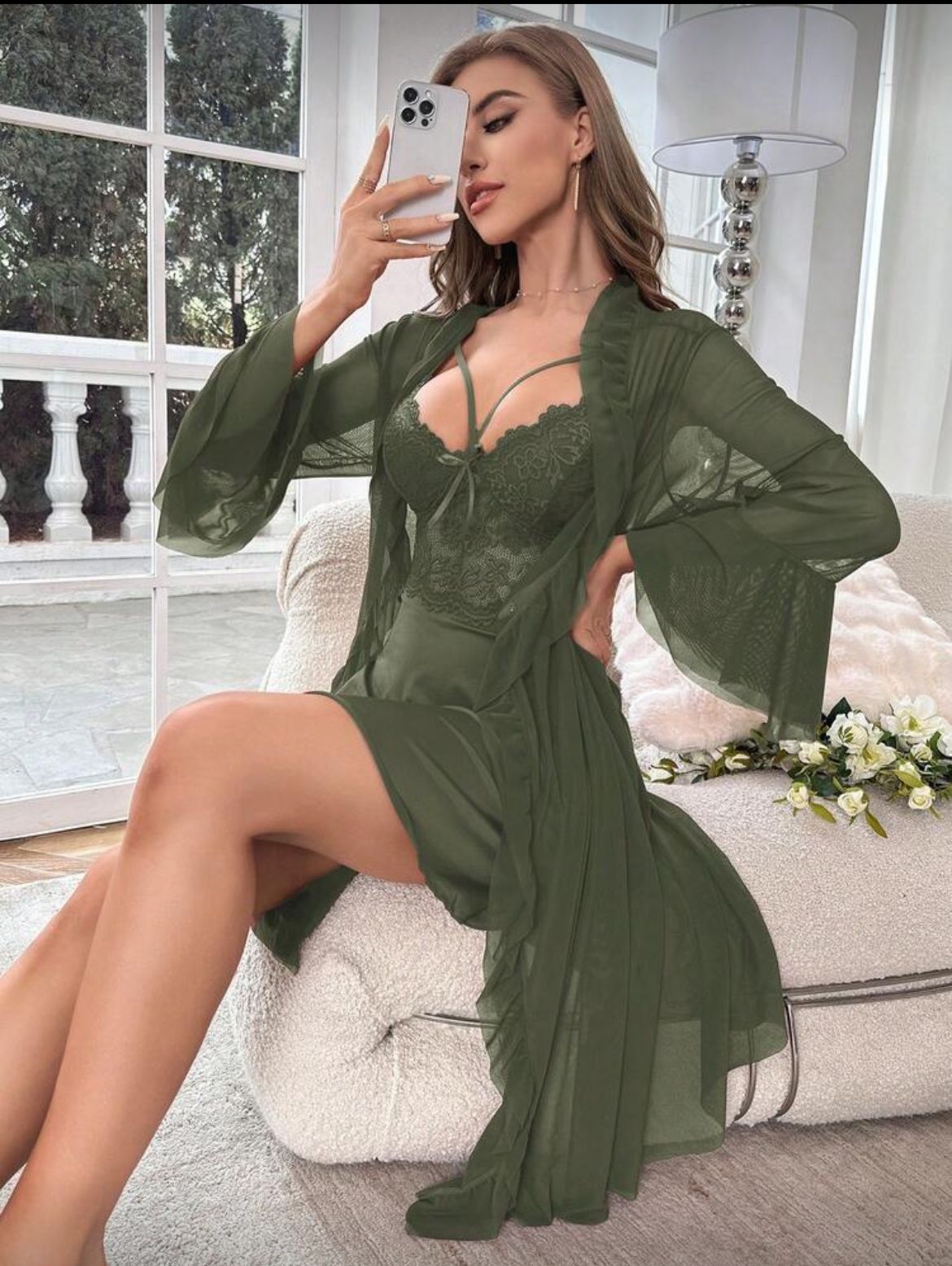 Romantic Satin Slip Dress 0165