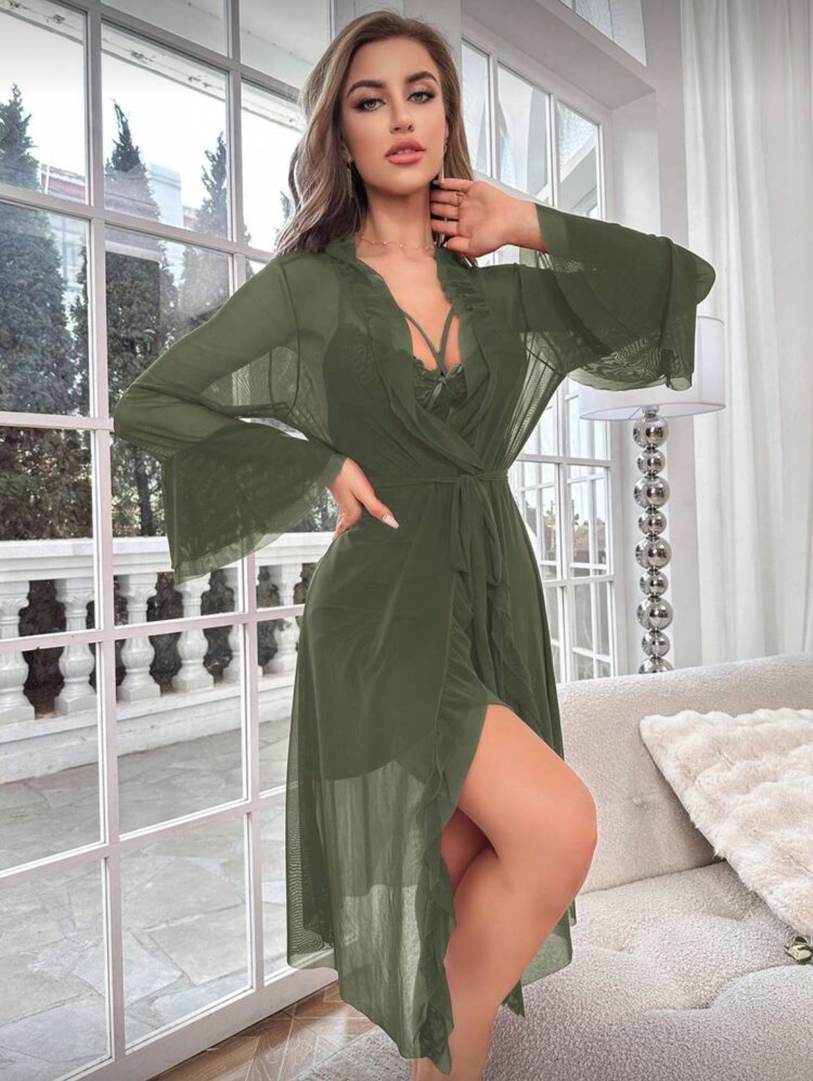 Romantic Satin Slip Dress 0165