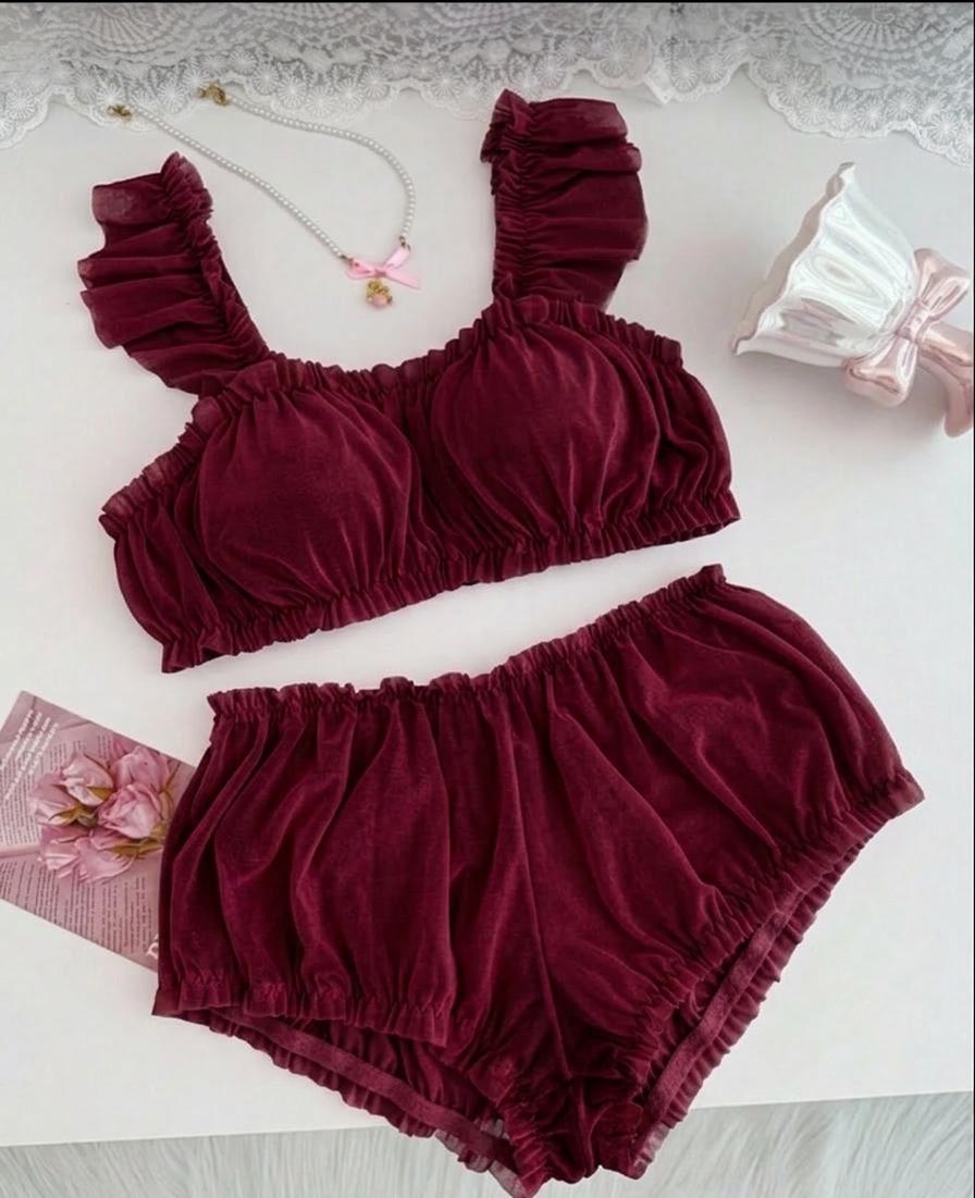 Ruched Two-Piece Lounge Set - Code(1147)