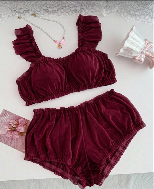 Ruched Two-Piece Lounge Set - Code(1147)