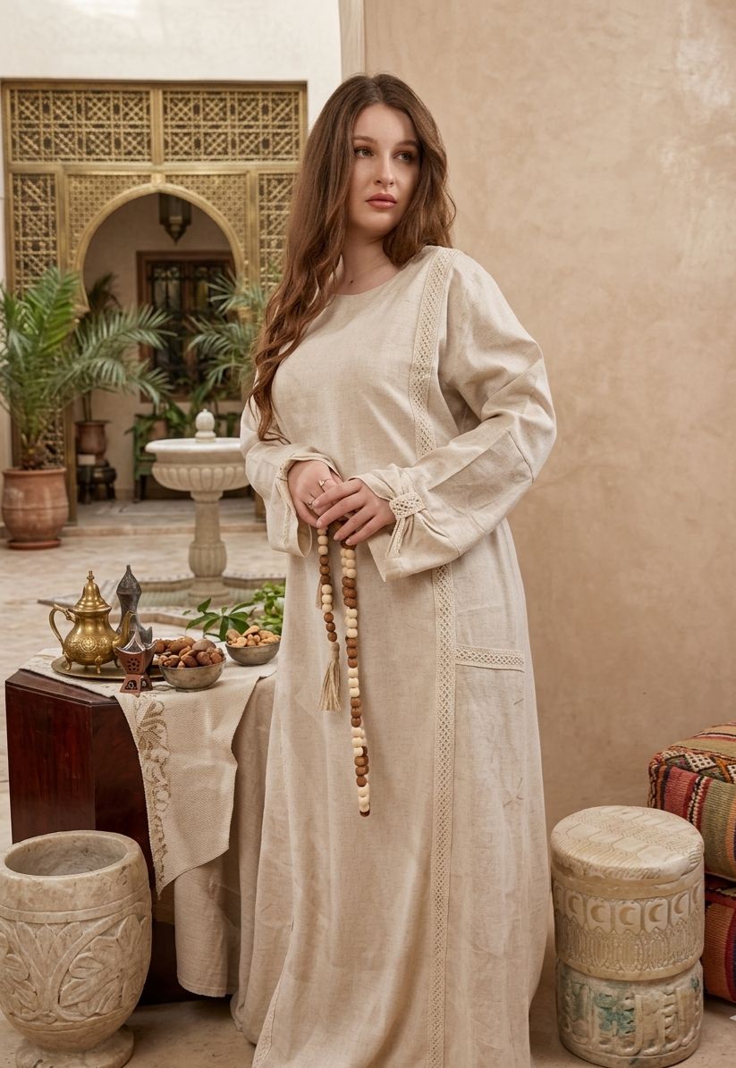 Embroidered Relaxed Lounge Dress - Code(210)