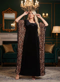 Leopard Panel Lounge Caftan - Code(263)