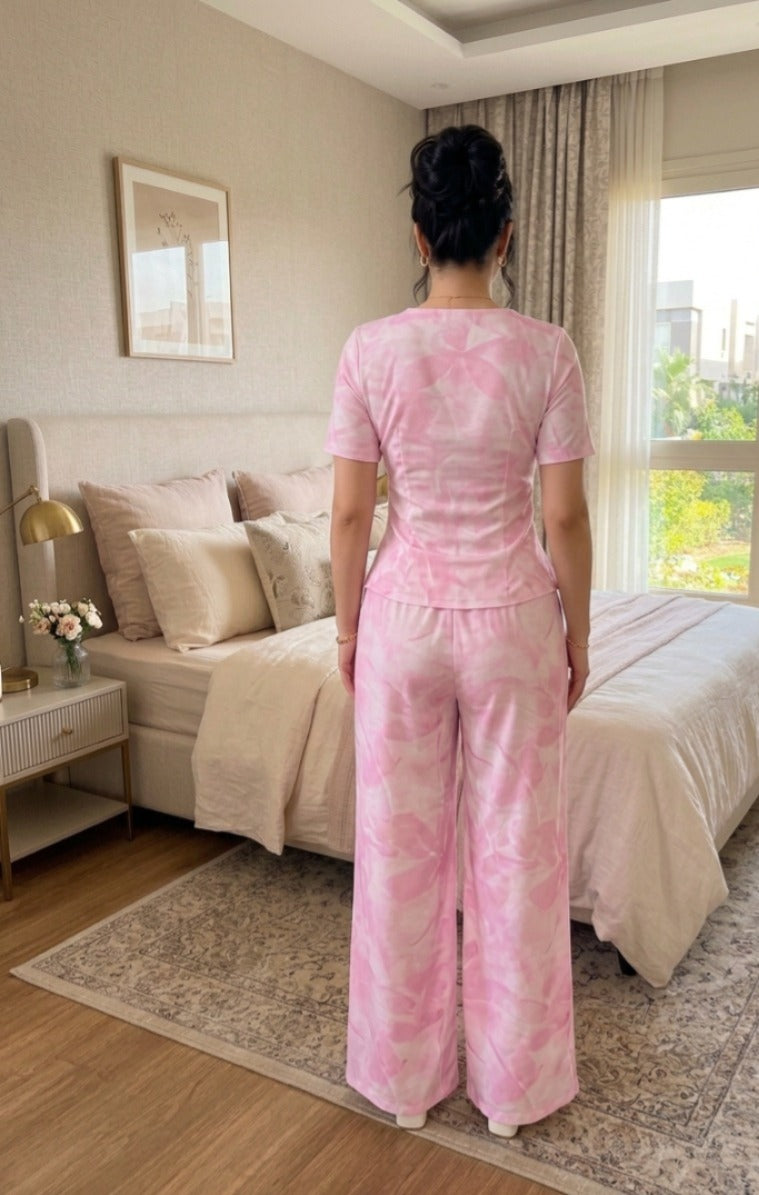 Ruched Lounge Pajama Set Code 382
