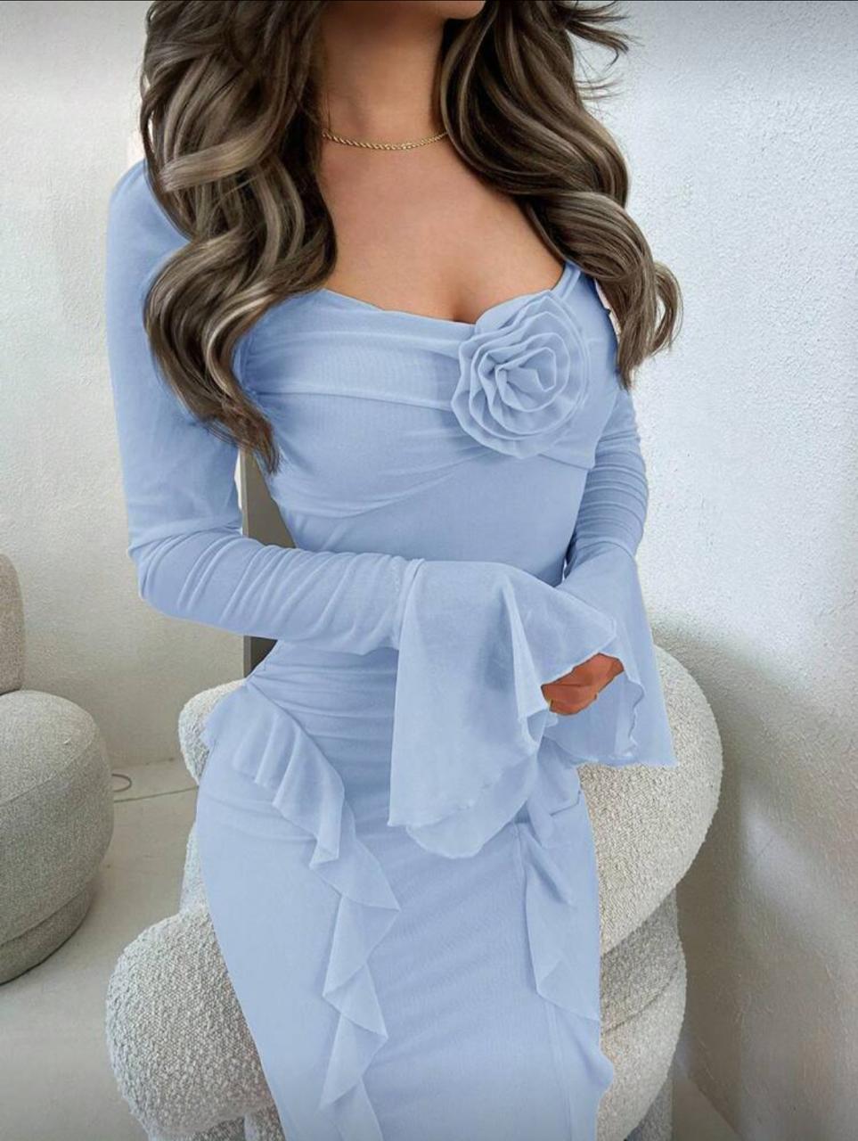 Romantic Satin Slip Dress 3435
