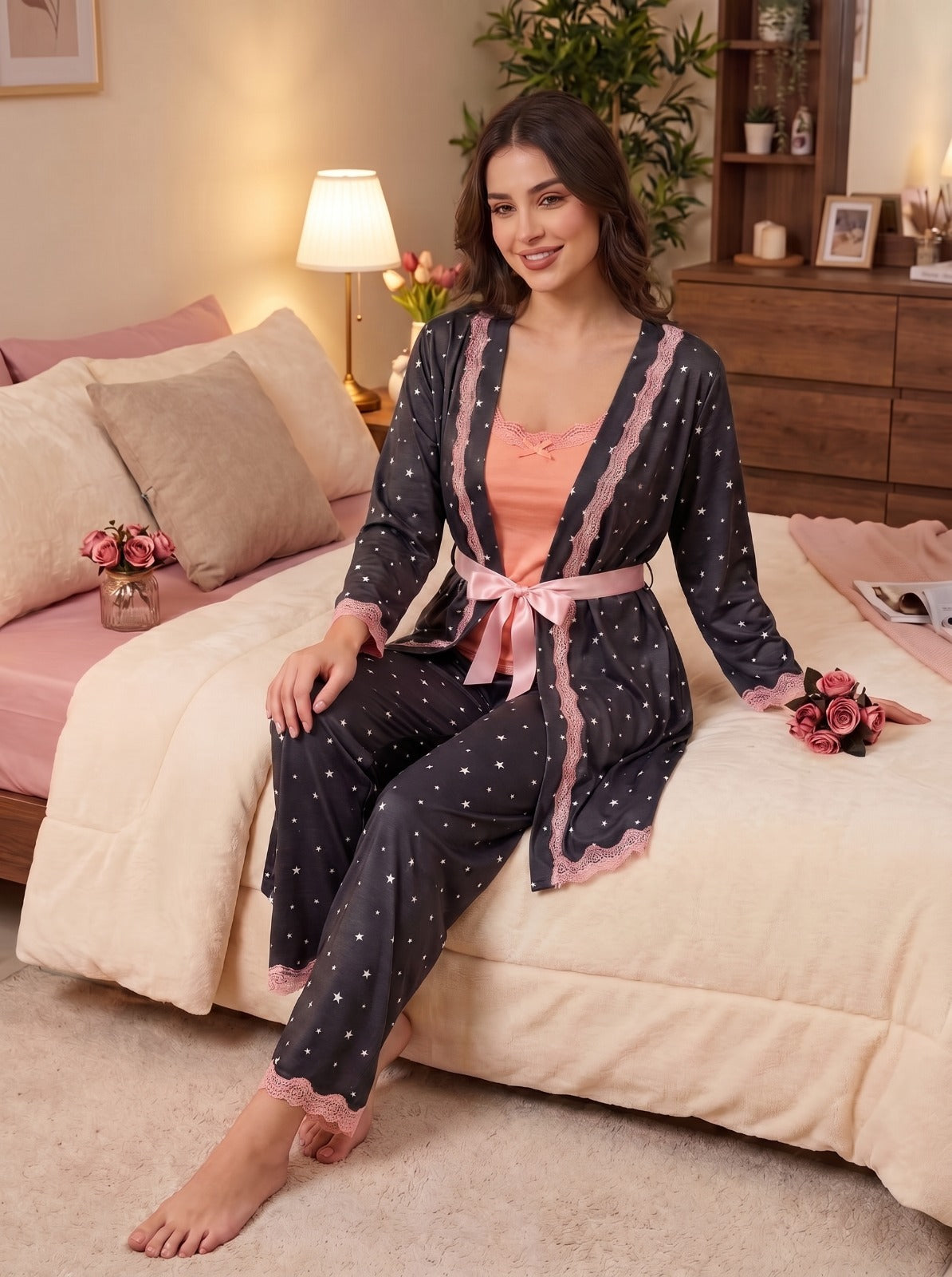 Lace Cami Sleepwear Set Code 058