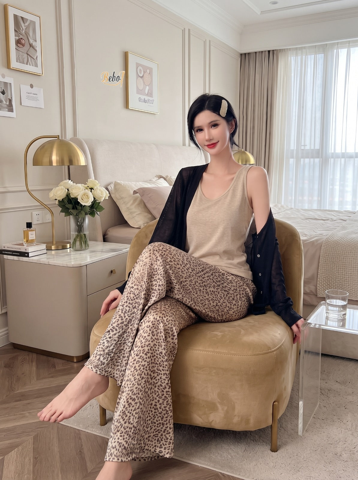 Printed Lounge Pajama Set Code 2427