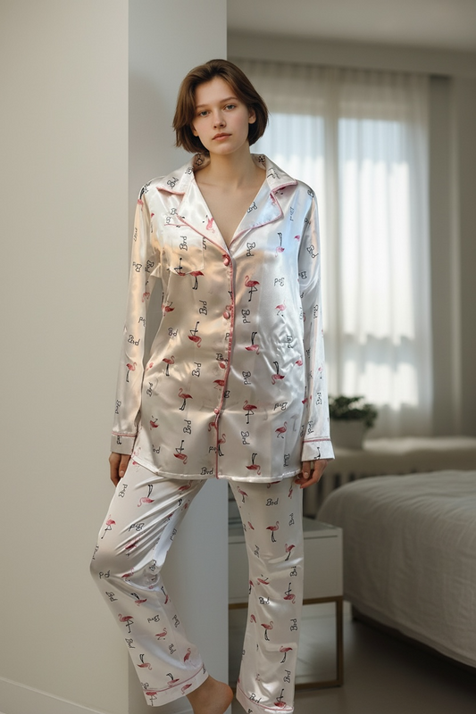 2-Piece Pajama Set (Button Shirt + Pants) Model 235