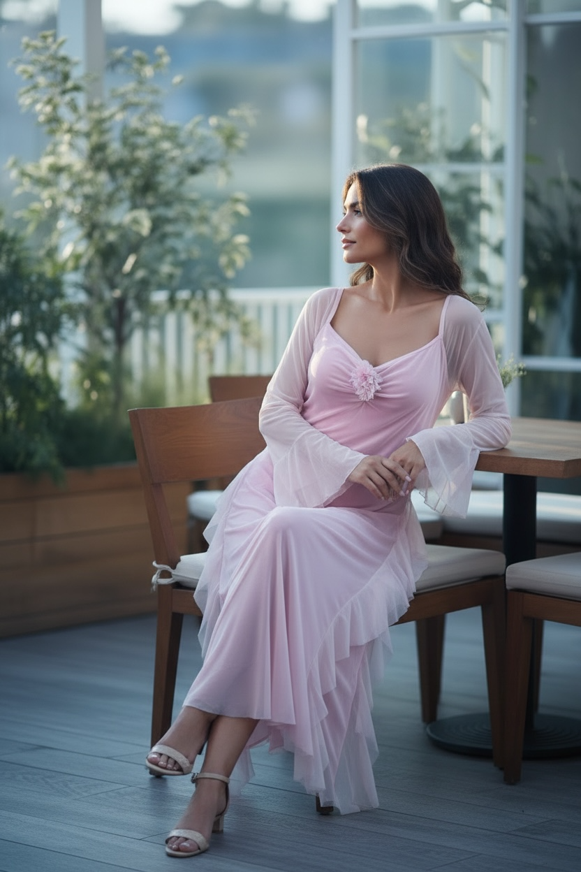 Romantic Satin Slip Dress 3435