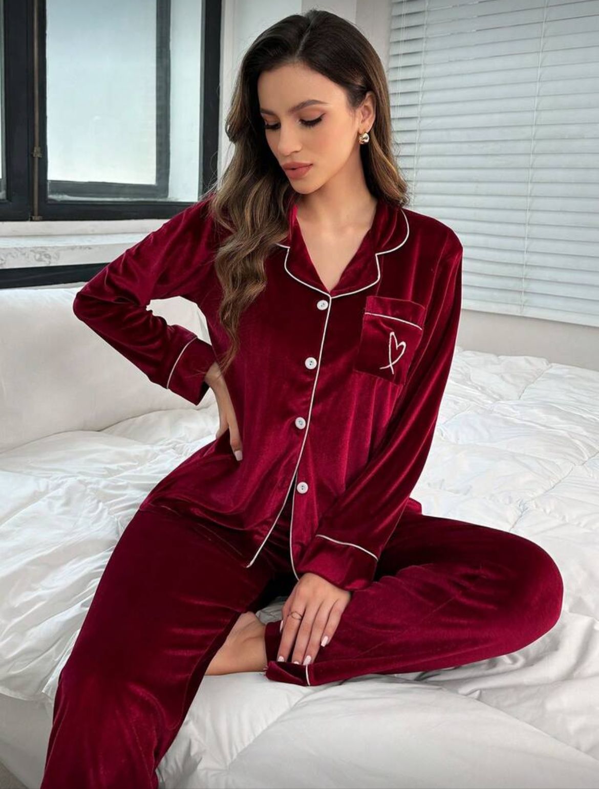 Women's Satin Pajama Set - Code 215