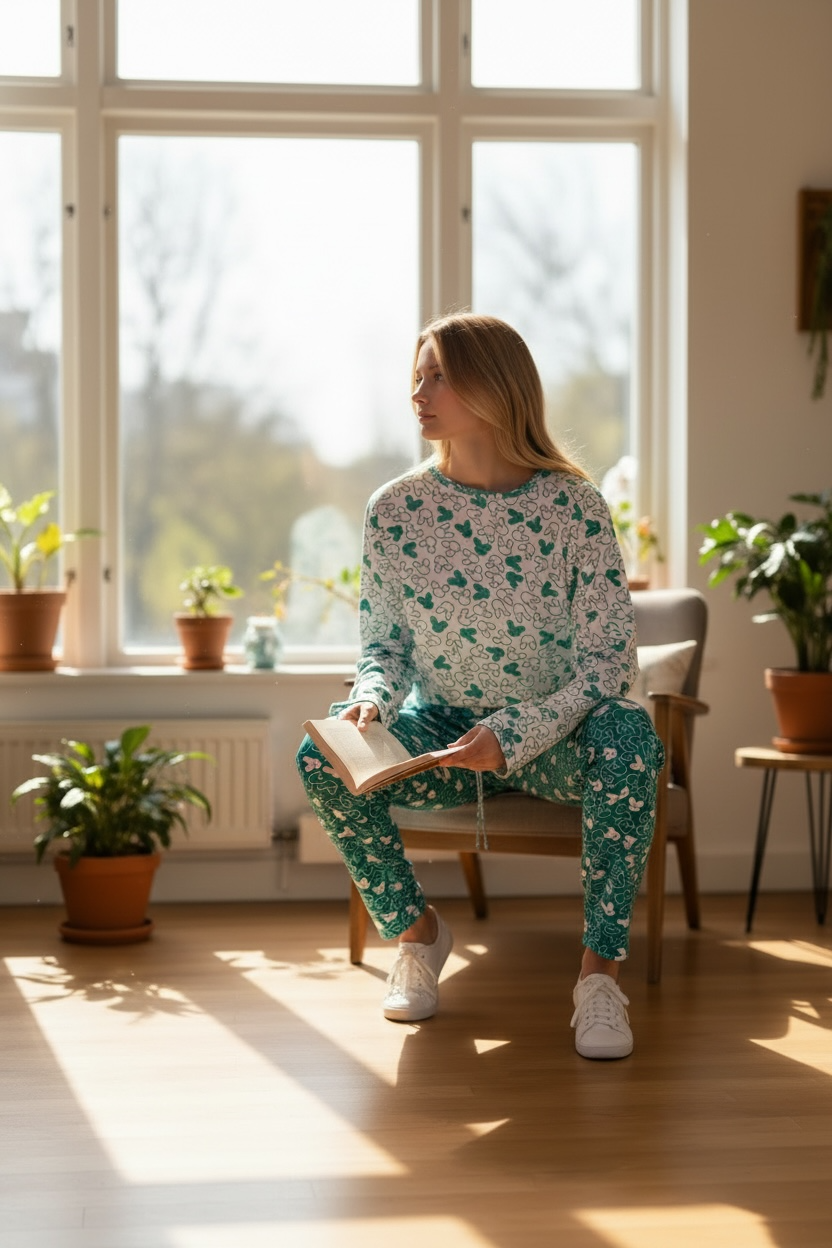 Cartoon Print Pajama Set (Code 327)