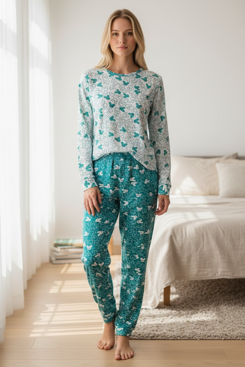 Cartoon Print Pajama Set (Code 327)