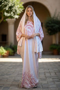 White Esdal with Pink Print (Code 1057)
