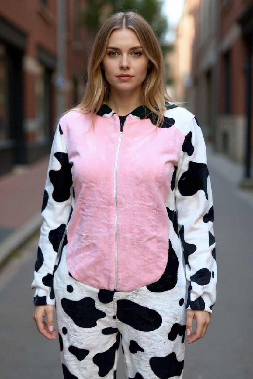 Cow Print Hooded (Model 2027)