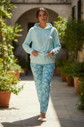 Lace Detail Hoodie Pajama Set (Code 2044)